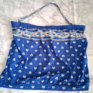 🩱SIRENA Tankini Blue Patterned Top Size 14